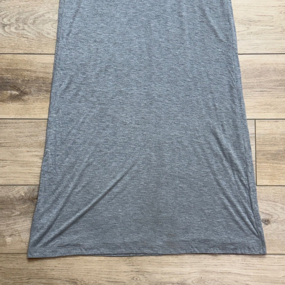 Helmut Lang Grey Cowl Neck Racerback Micro Modal Maxi Dress Womens Large USA - Picture 10 of 10